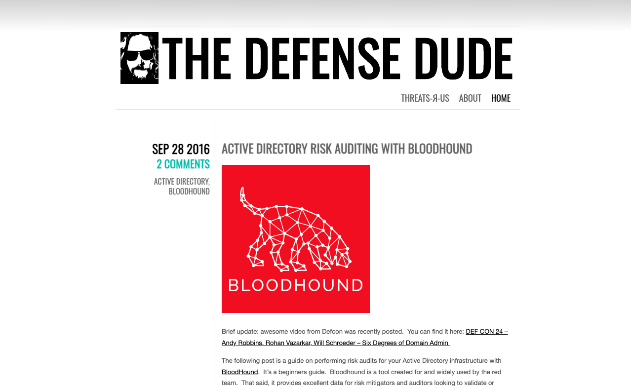 thedefensedude.com screenshot